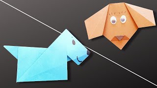 Wie faltet man einen Origami Hund |  leicht - Tiere aus Papier falten - Anleitung | Kinder basteln